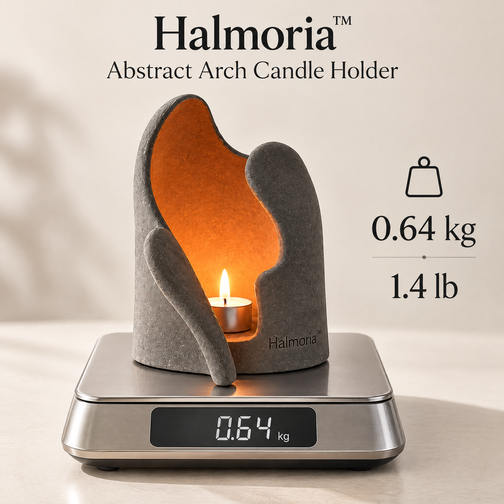 Halmoria™ Sculptural Ceramic Taper Candle Holder