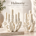 Halmoria™ Sculptural Ceramic Taper Candle Holder – Quiet Form Collection