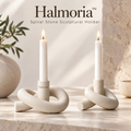 Halmoria™ Sculptural Candle Holder – Modern Organic Collection