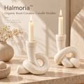 Halmoria™ Sculptural Ceramic Taper Candle Holder – Contemporary Form Collection