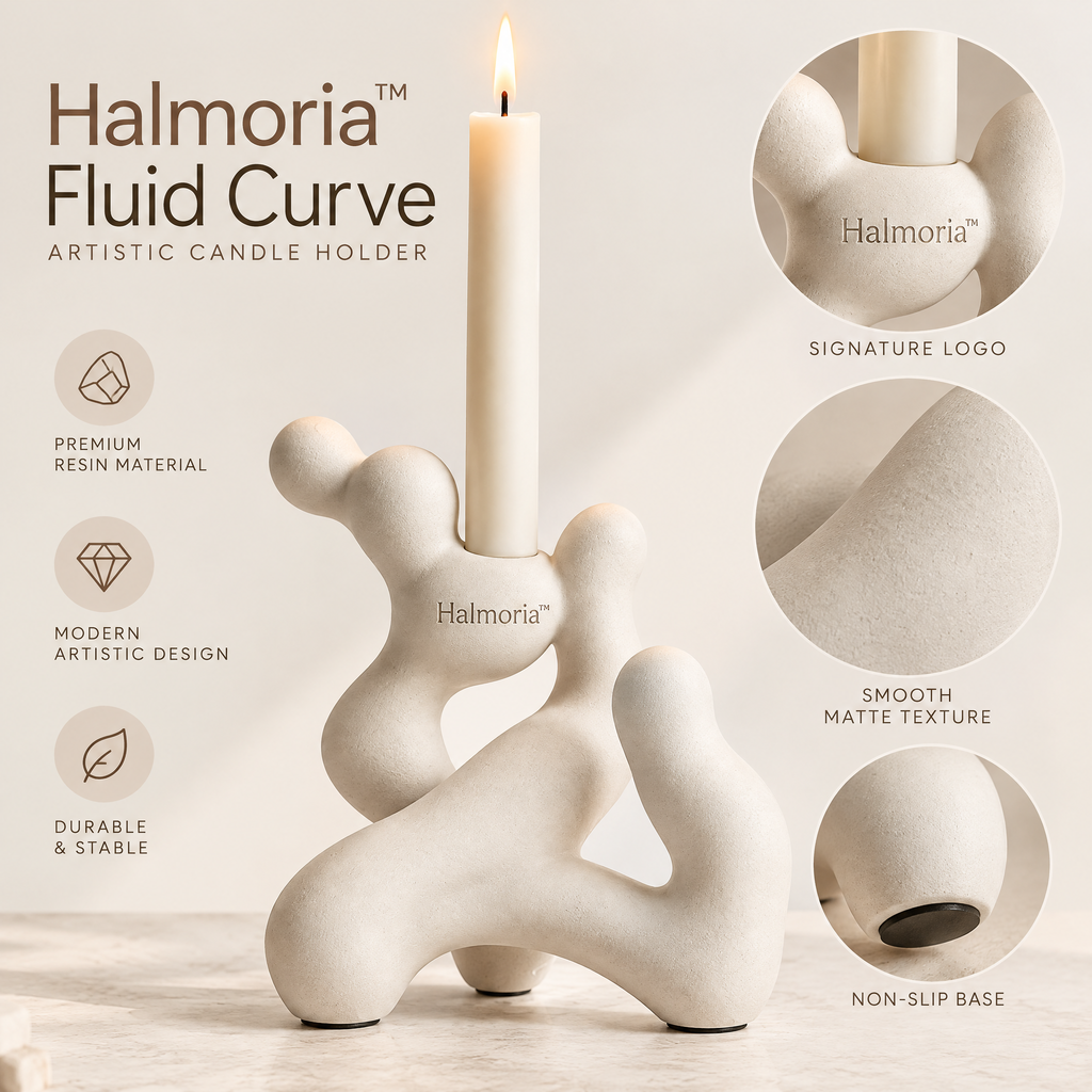 Halmoria™ Fluid Curve Artistic Candle Holder
